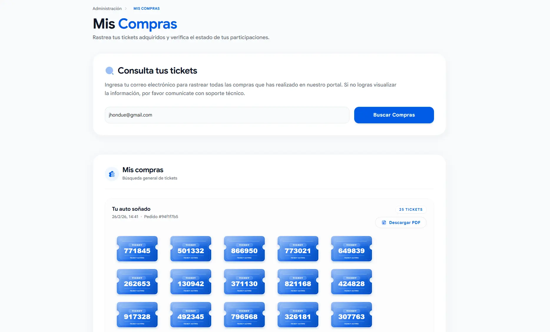 Totalrifas — mis compras